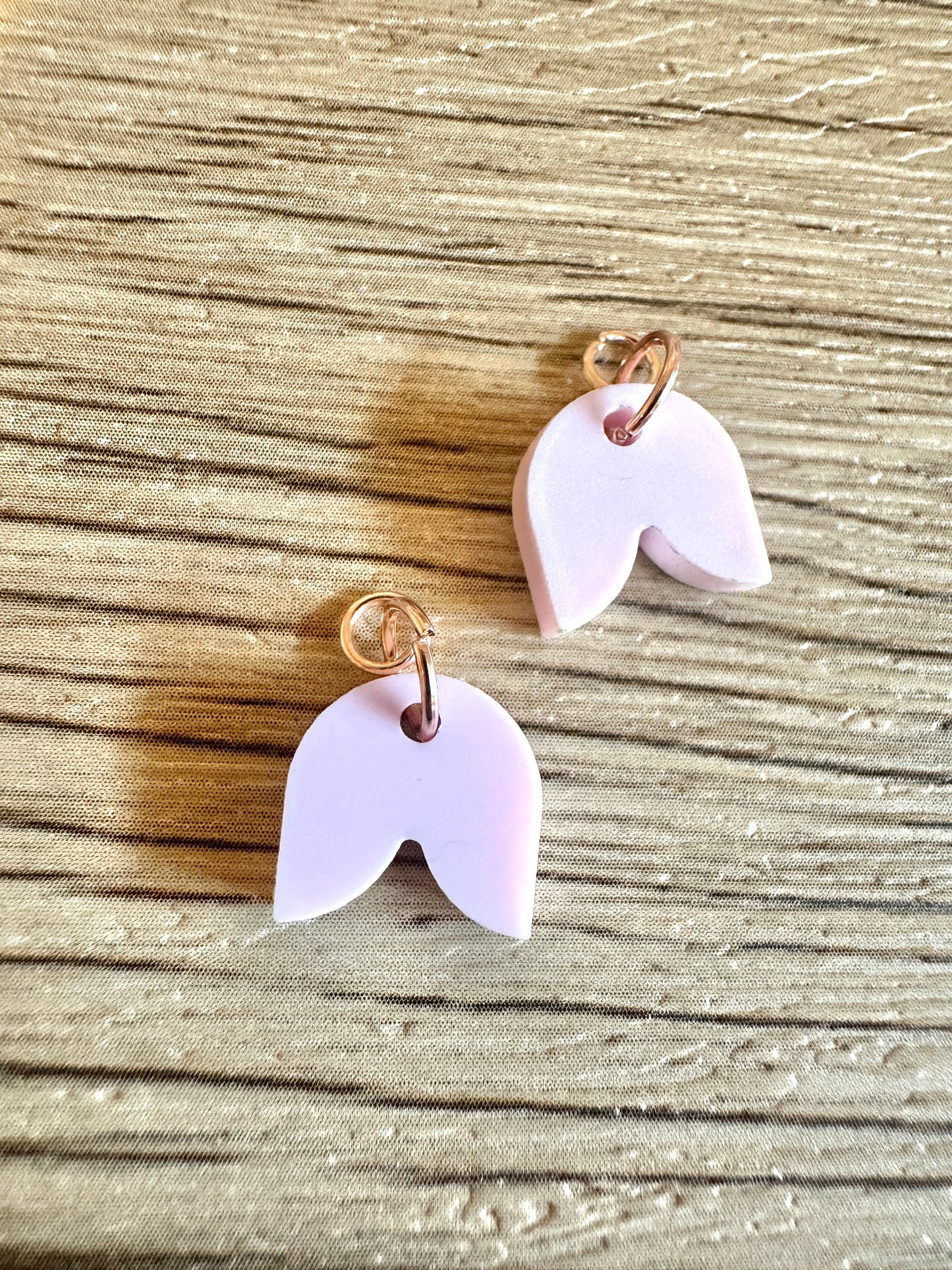 Light Pink Tulip Hoop Charms