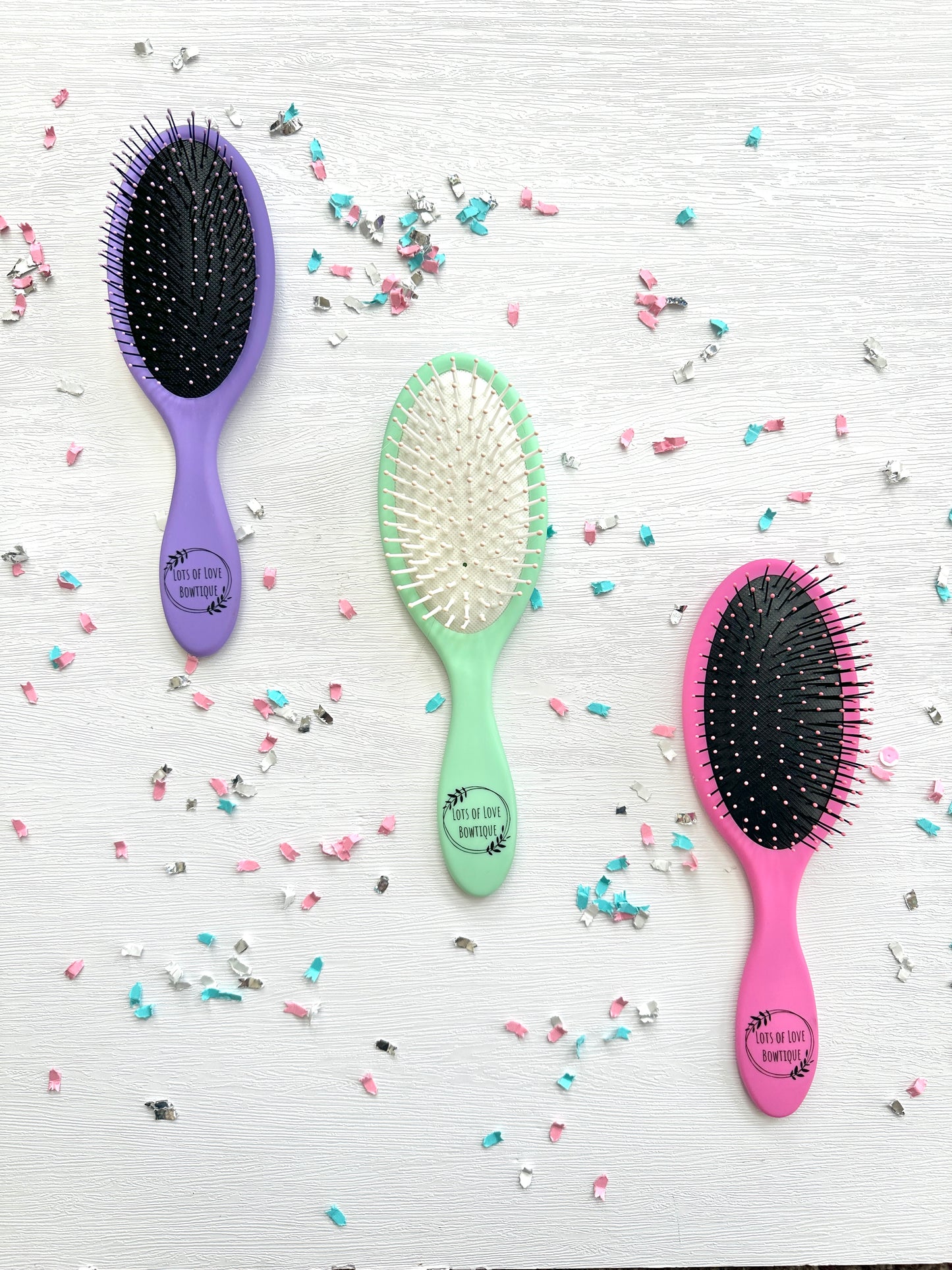 Purple Lots of Love No Tangle Brush