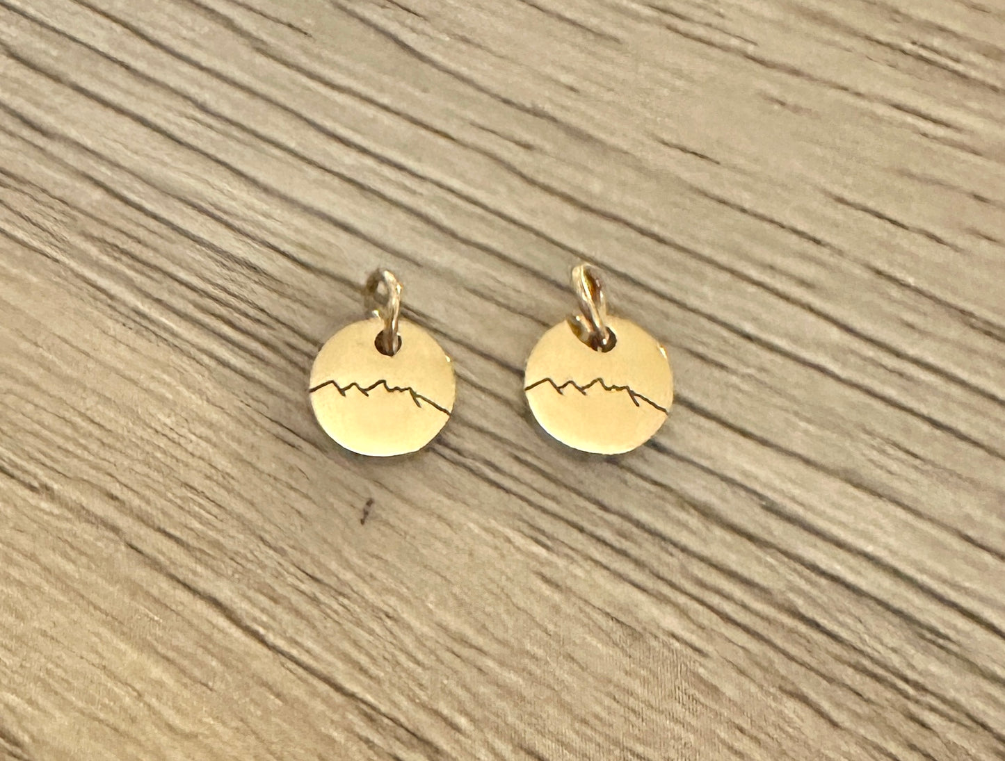 Gold Tetons Hoop Charms