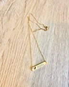 Custom Heart Bar Necklace