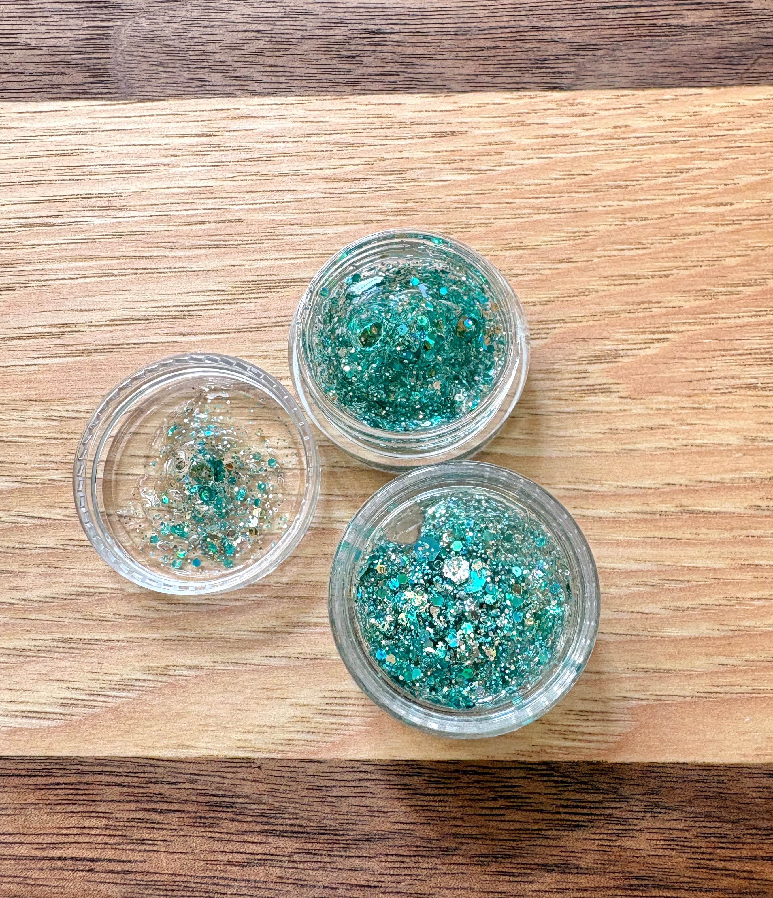Teal and Gold Mini Hair Glitter
