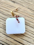 Gold Candy Cane Flat Back Stud Earings