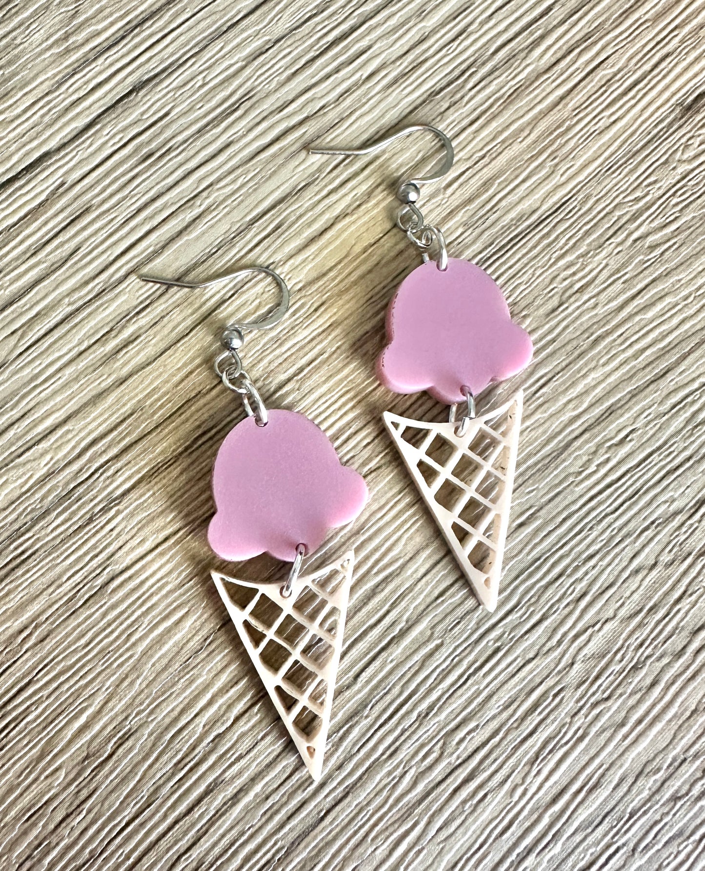Matte Berry Ice Cream Earrings