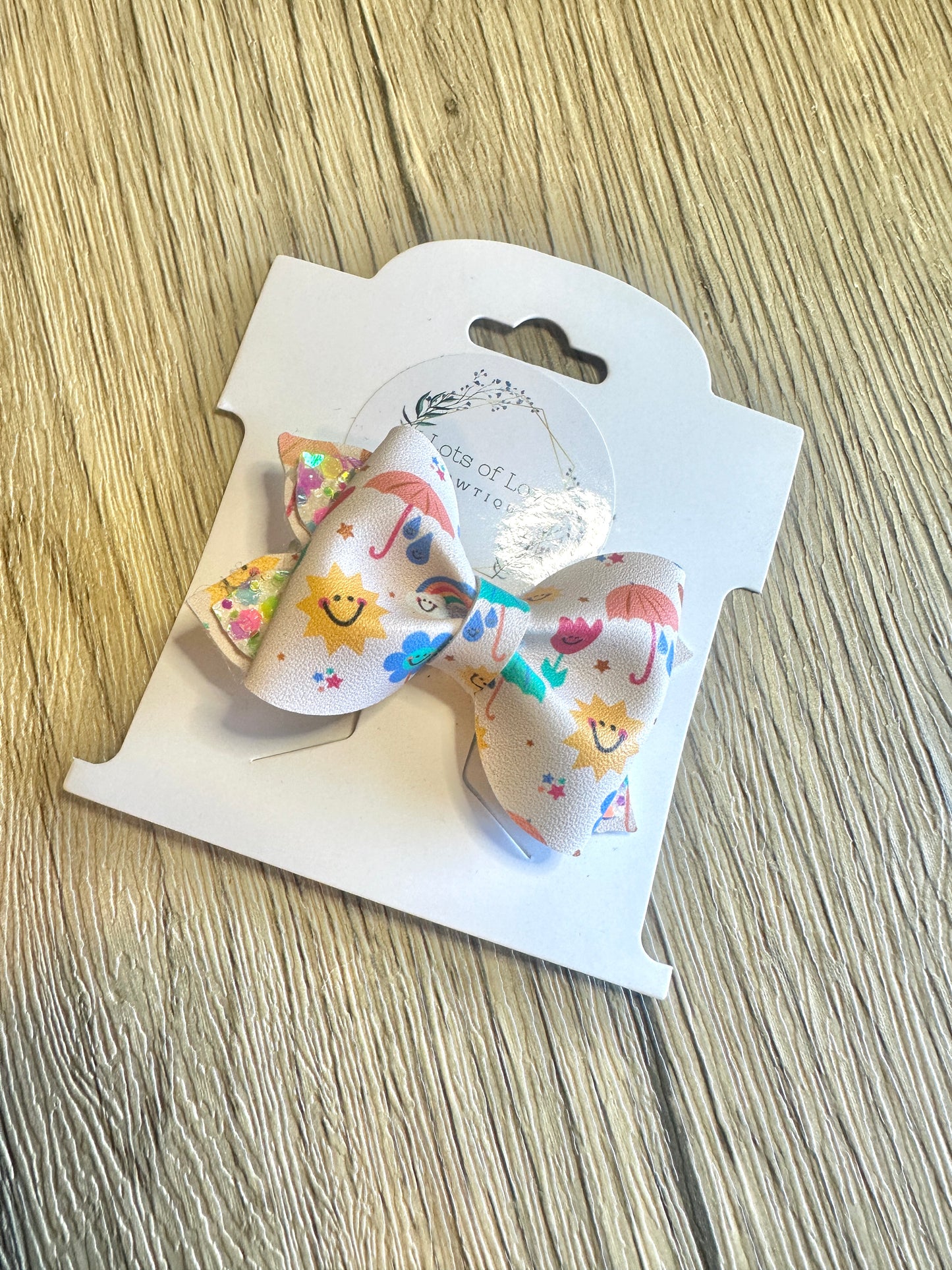 Sunshine and Rainbows small scrunch bow