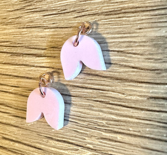 Light Pink Tulip Hoop Charms
