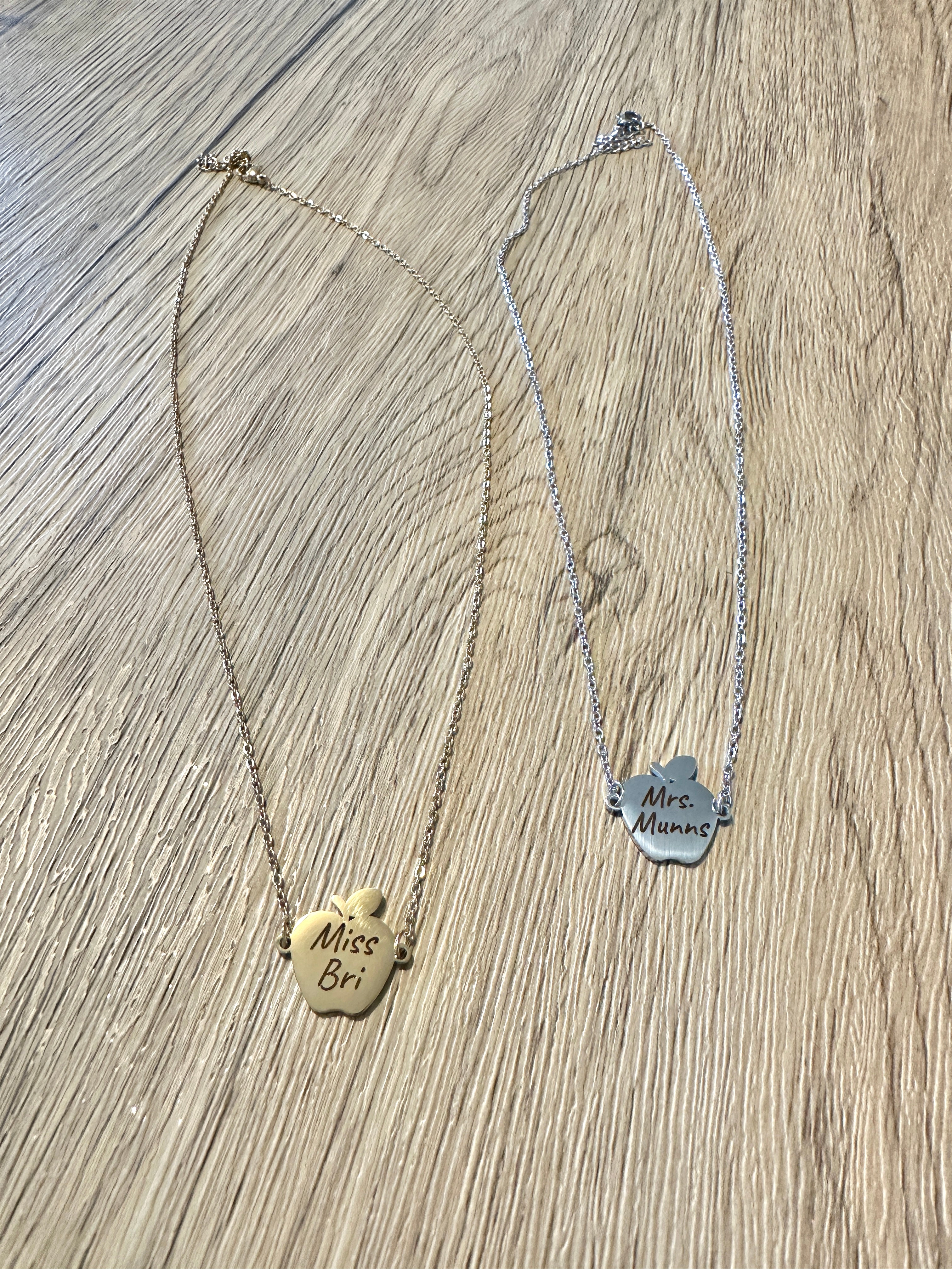 Apple Teacher Necklace