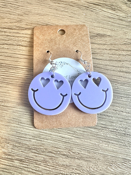 Purple Smile Earrings