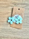 Mint Heart Daisy Earrings