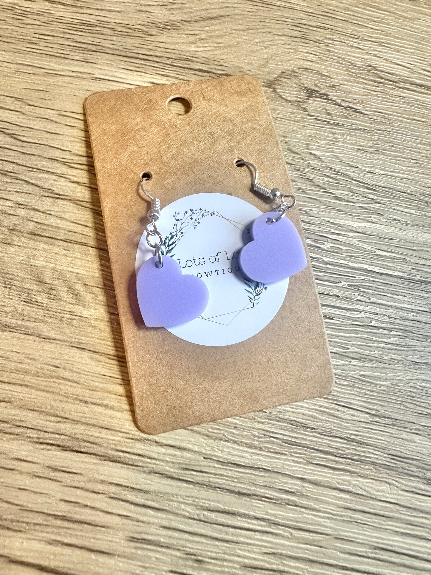 Purple Heart Earrings