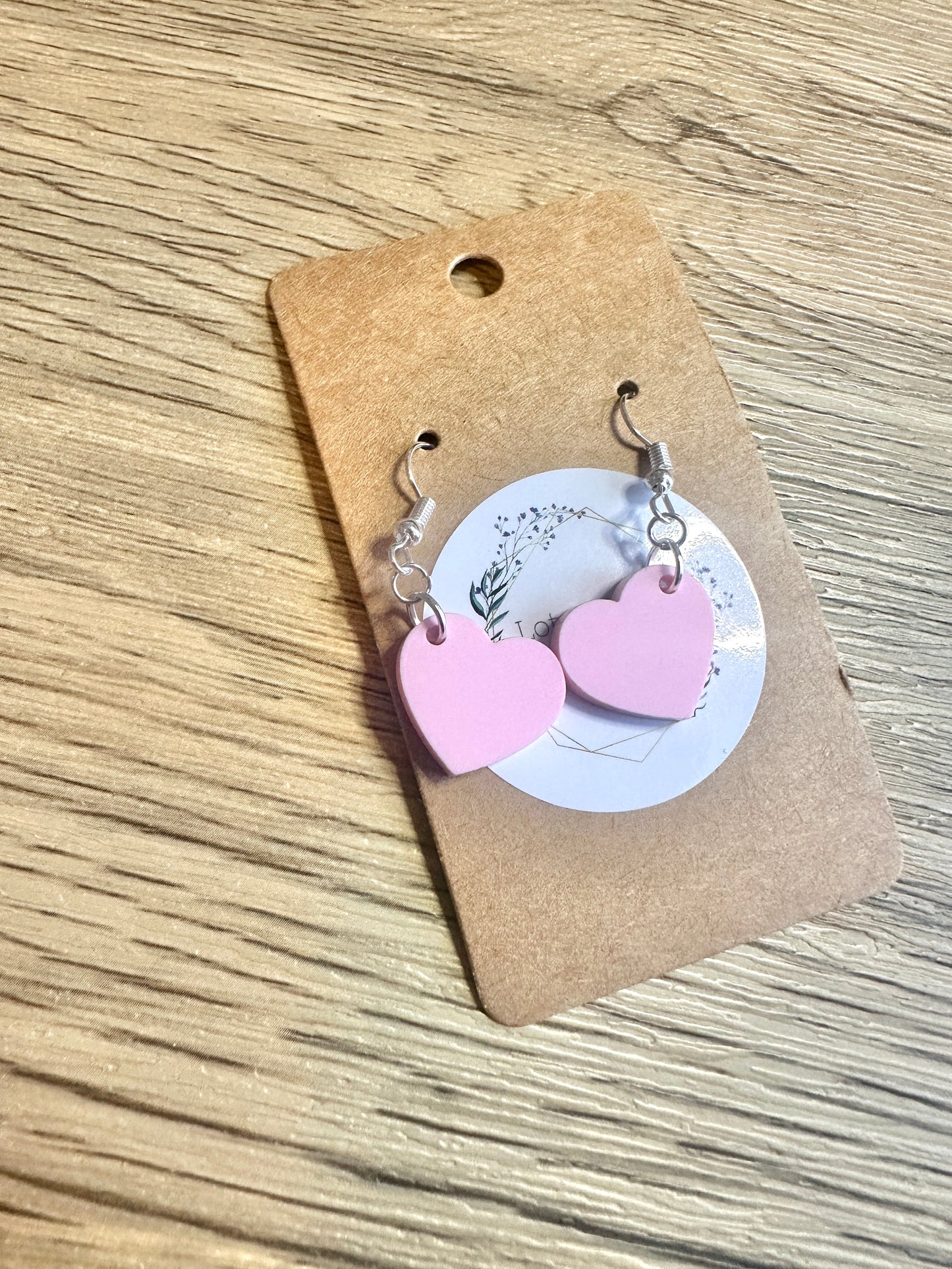 Pink Heart Earrings