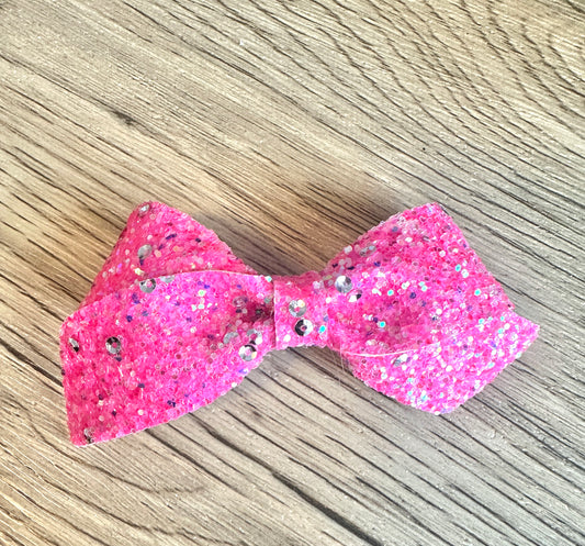 Hot Pink Sequin Blakely Bow