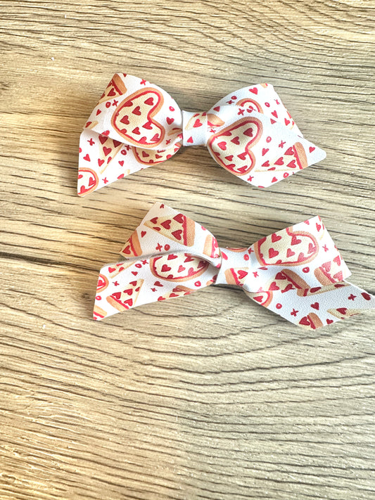 Pizza My Heart Blakely Bow Pigtail Set