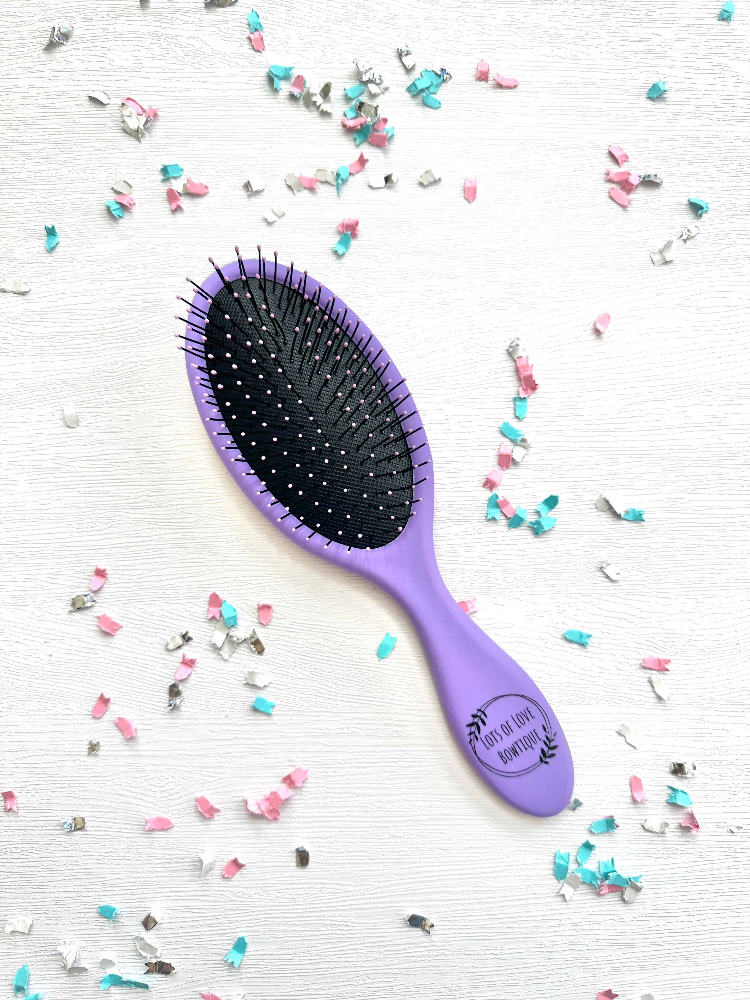 Purple Lots of Love No Tangle Brush