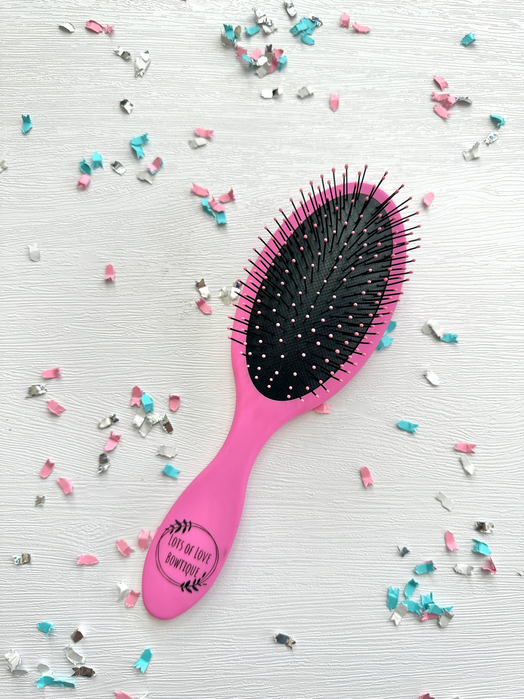 Pink Lots of Love Bowtique No Tangle Brush