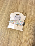 Rainbow Confetti Triangle Inlay Clip