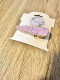Pink and Purple Glitter Triangle Inlay Clip