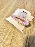 Pink and Purple Glitter Hollow Triangle Inlay Clip