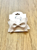 Tan Floral Jordyn Bow