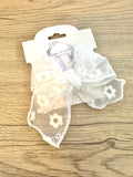 White Sheer Hand Tied Bow