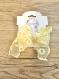 Light Yellow Sheer Hand Tied Bow