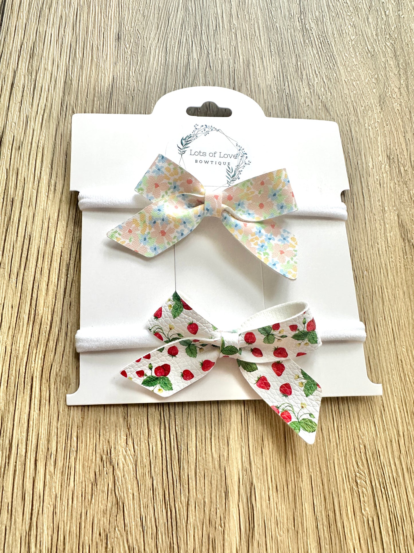 Floral and Strawberry Blakely Nylon Headband Set