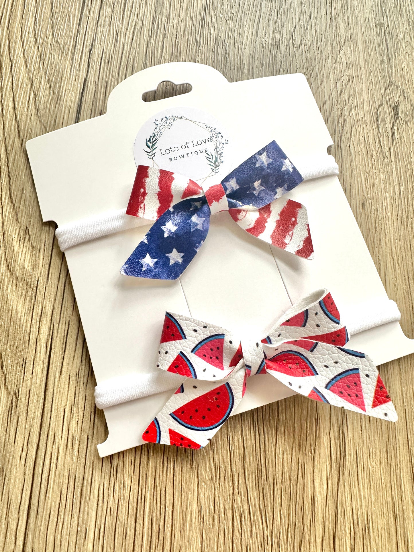 Stars and Watermelon Blakely Nylon Headband Set