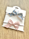 Denim and Blush Florals Blakely Nylon Headband Set