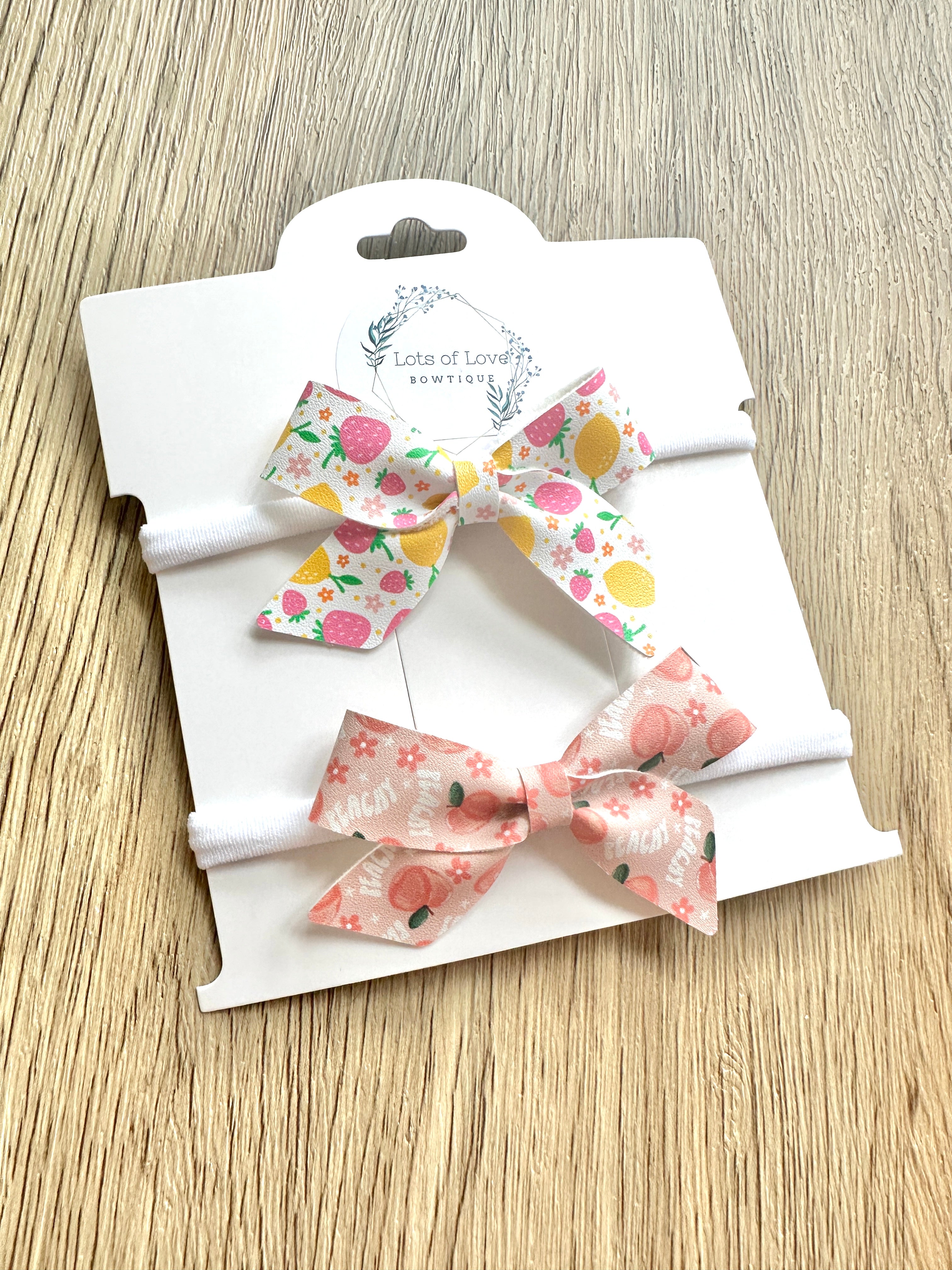 Strawberry Lemonade and Peaches Blakely Nylon Headband Set