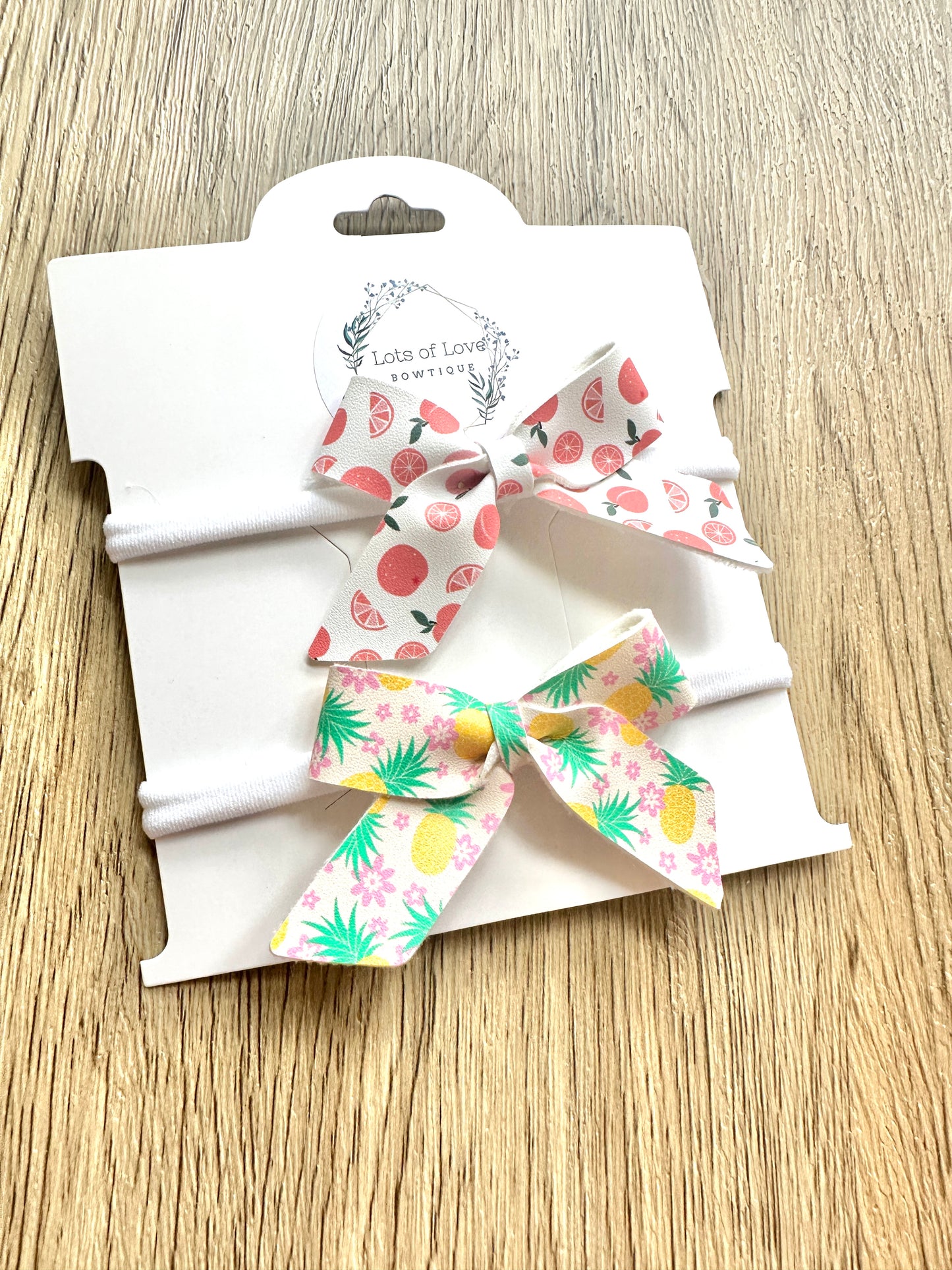 Peaches and Pineapple Blakely Nylon Headband Set