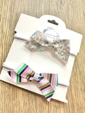 Stripes and Floral Blakely Nylon Headband Set