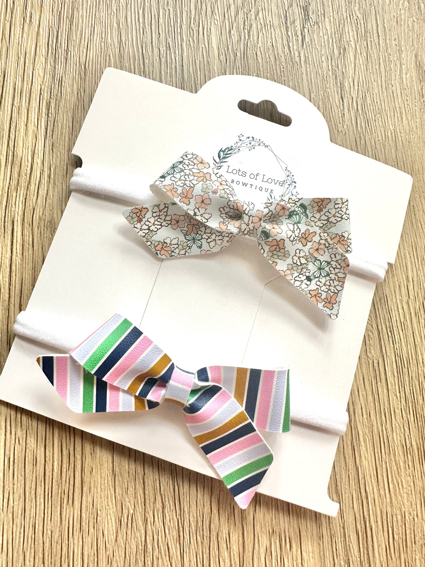 Stripes and Floral Blakely Nylon Headband Set