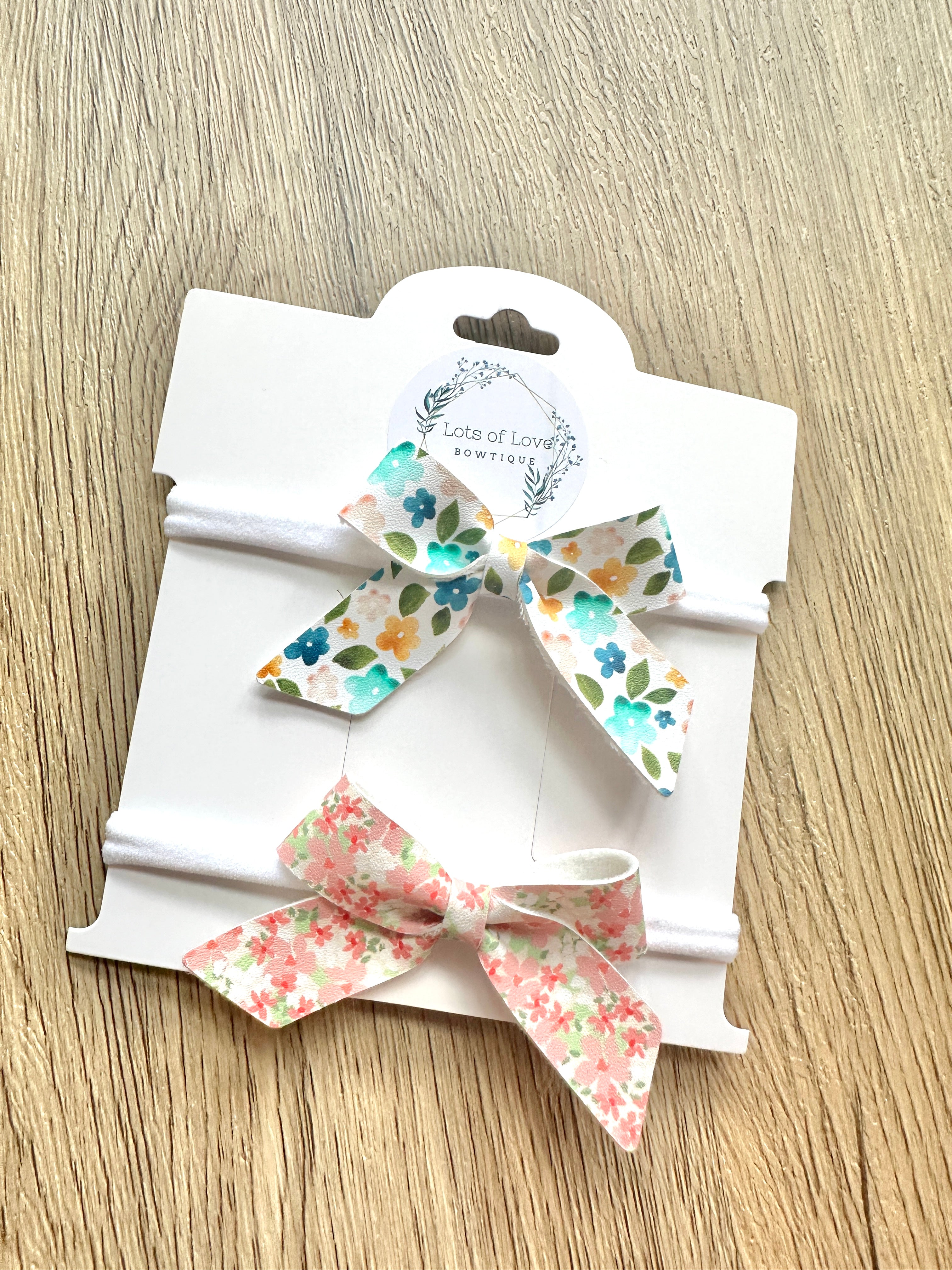 Watercolor Floral Pink Floral Blakely Nylon Headband Set
