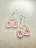 Bunny Bum Painted Earrings