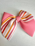 Pink and Stripe Sailor Bow