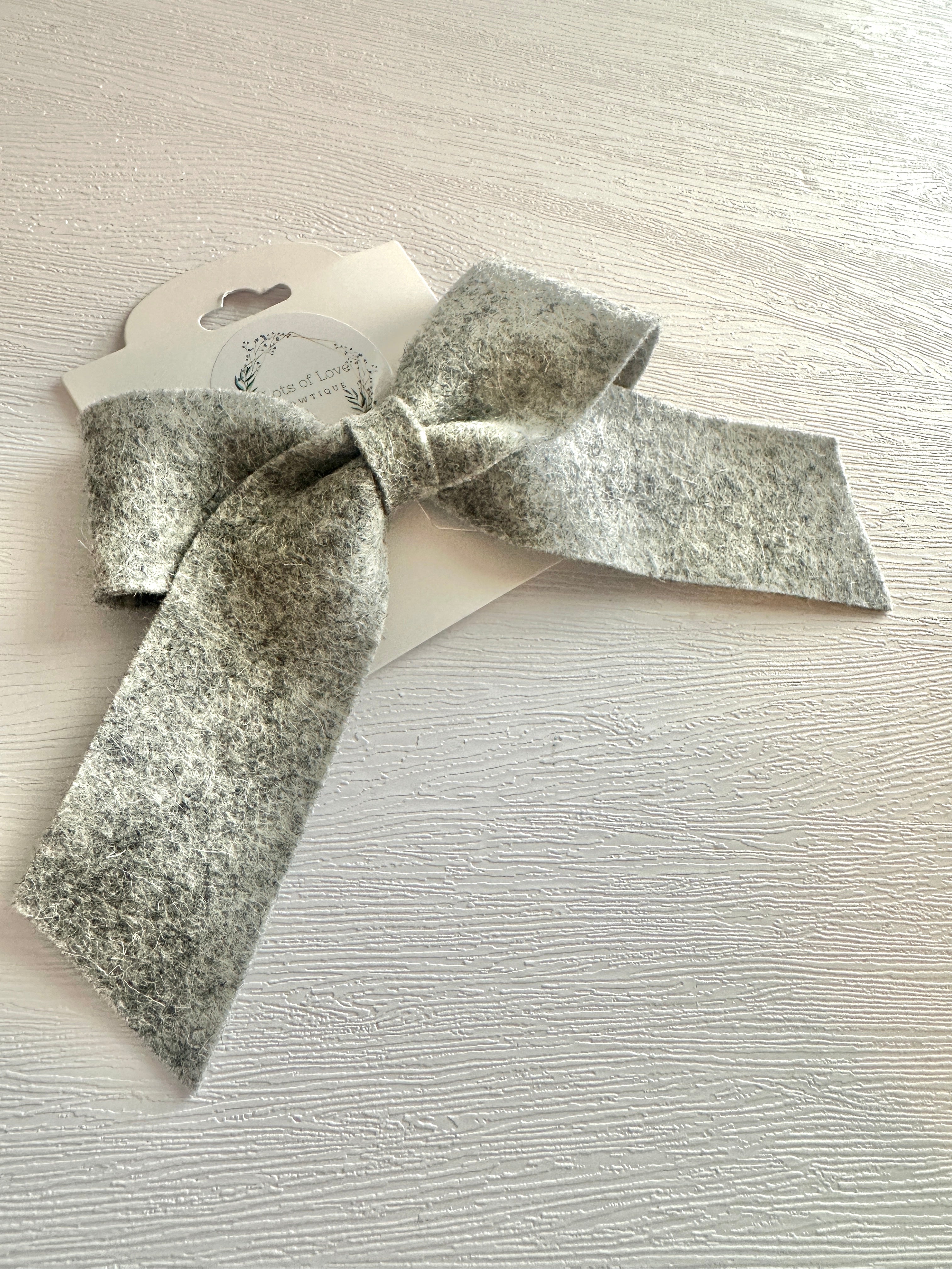 Heather Gray Klaire Bow