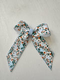 Light Blue and Rust Klaire Bow