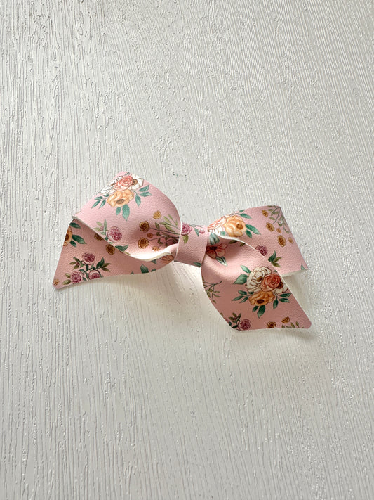 Pink Vintage Floral Blakely Bow