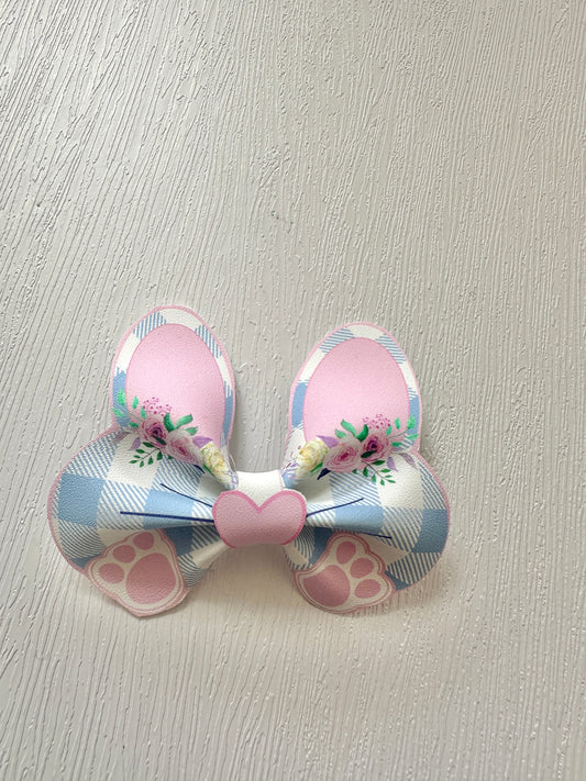 Mini Plaid Bunny Bow
