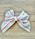Multi Stripe Hand Tied Bow