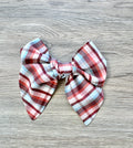 Fall Plaid Hand Tied Bow
