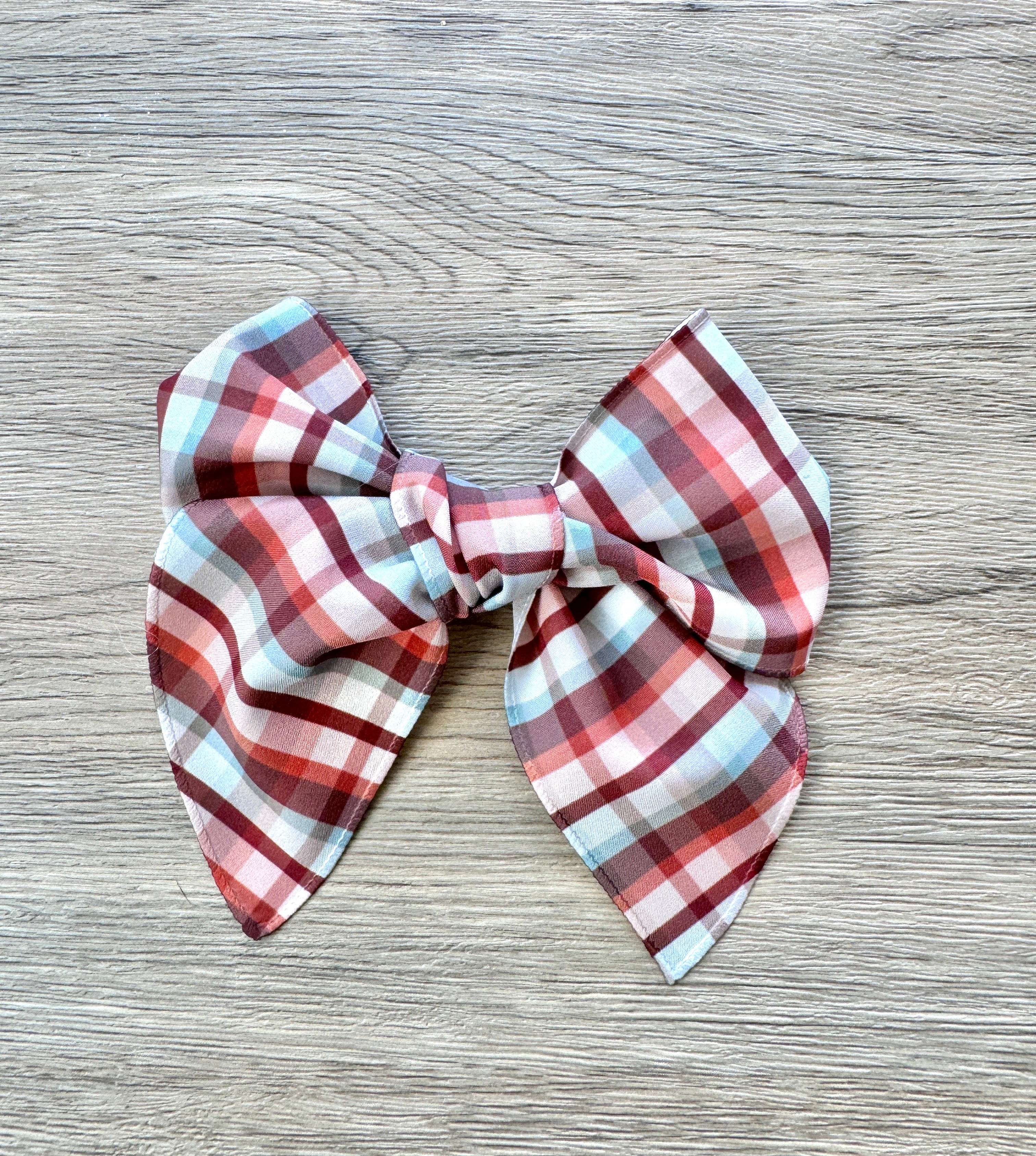 Fall Plaid Hand Tied Bow