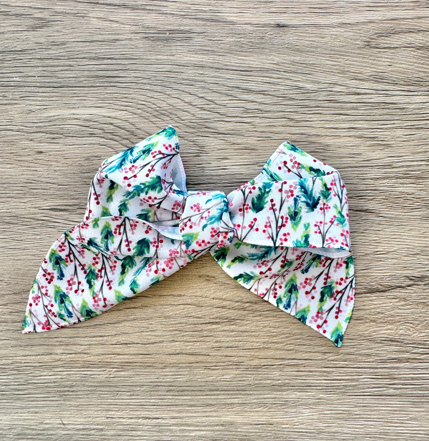 Holly Berry Hand Tied Bow