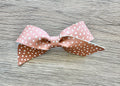 Light Orange White Dot Blakley Bow