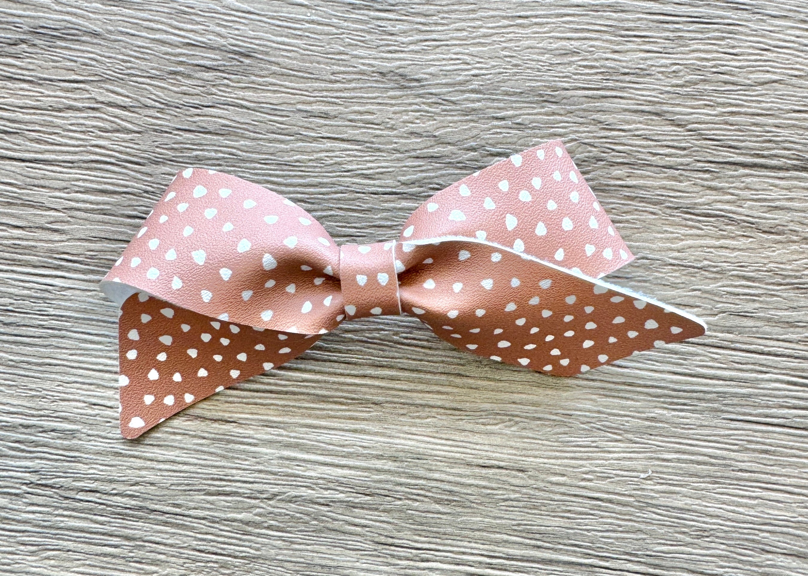 Light Orange White Dot Blakley Bow