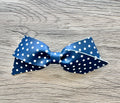 Navy White Dot Blakley Bow