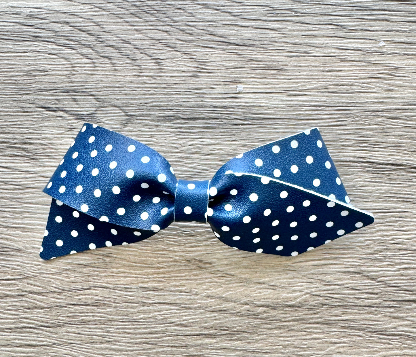 Navy White Dot Blakley Bow