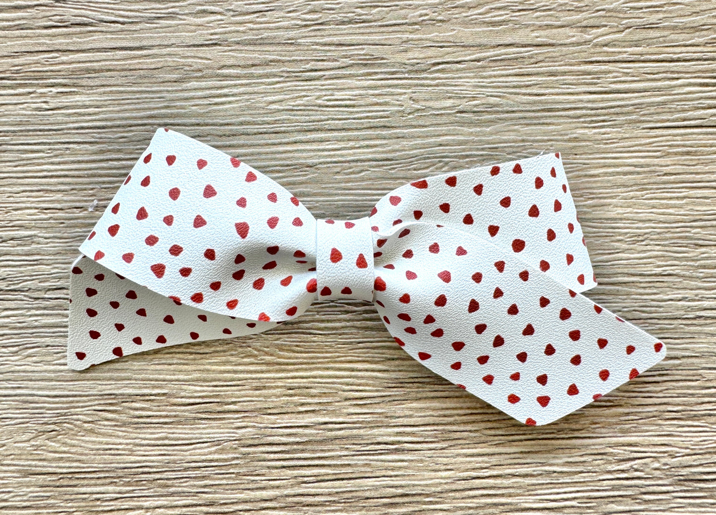 White with Dark Orange Dot Blakley Bow