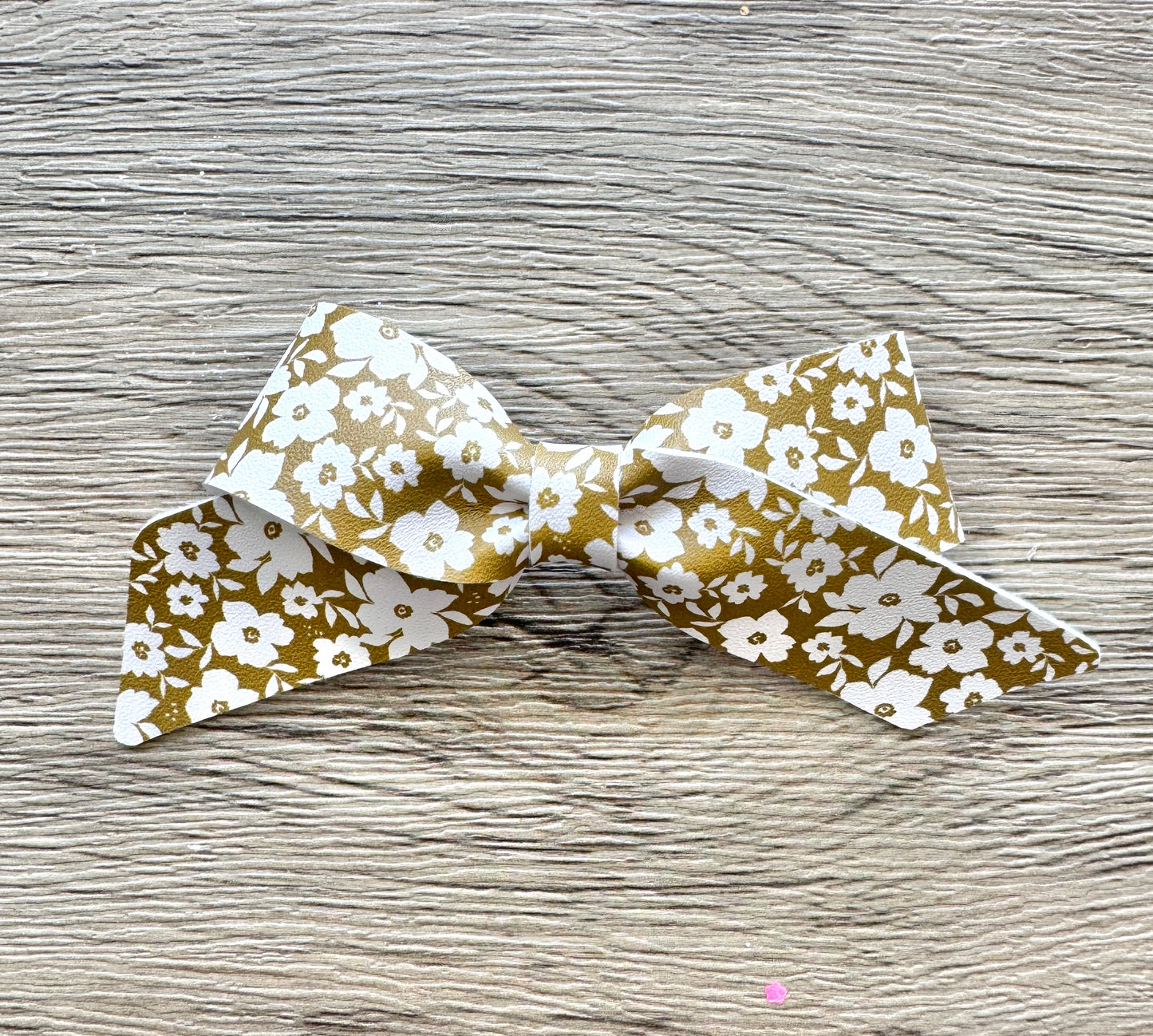 Mustard Floral Blakley Bow