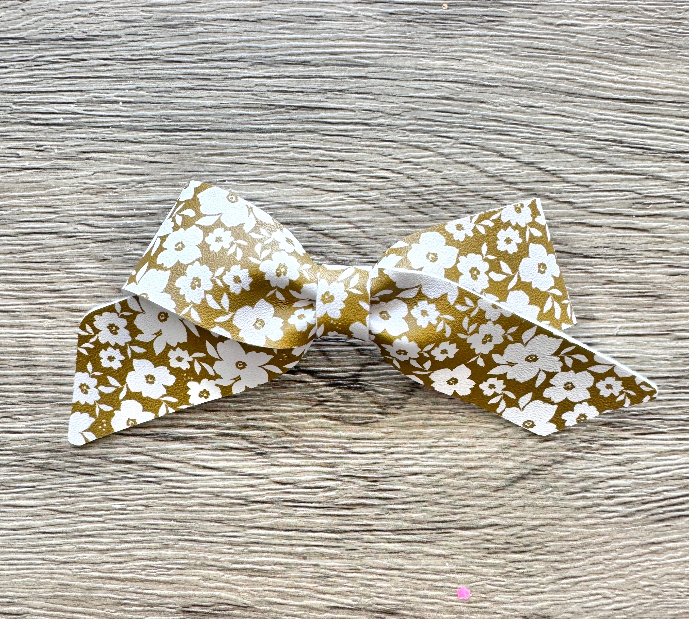 Mustard Floral Blakley Bow