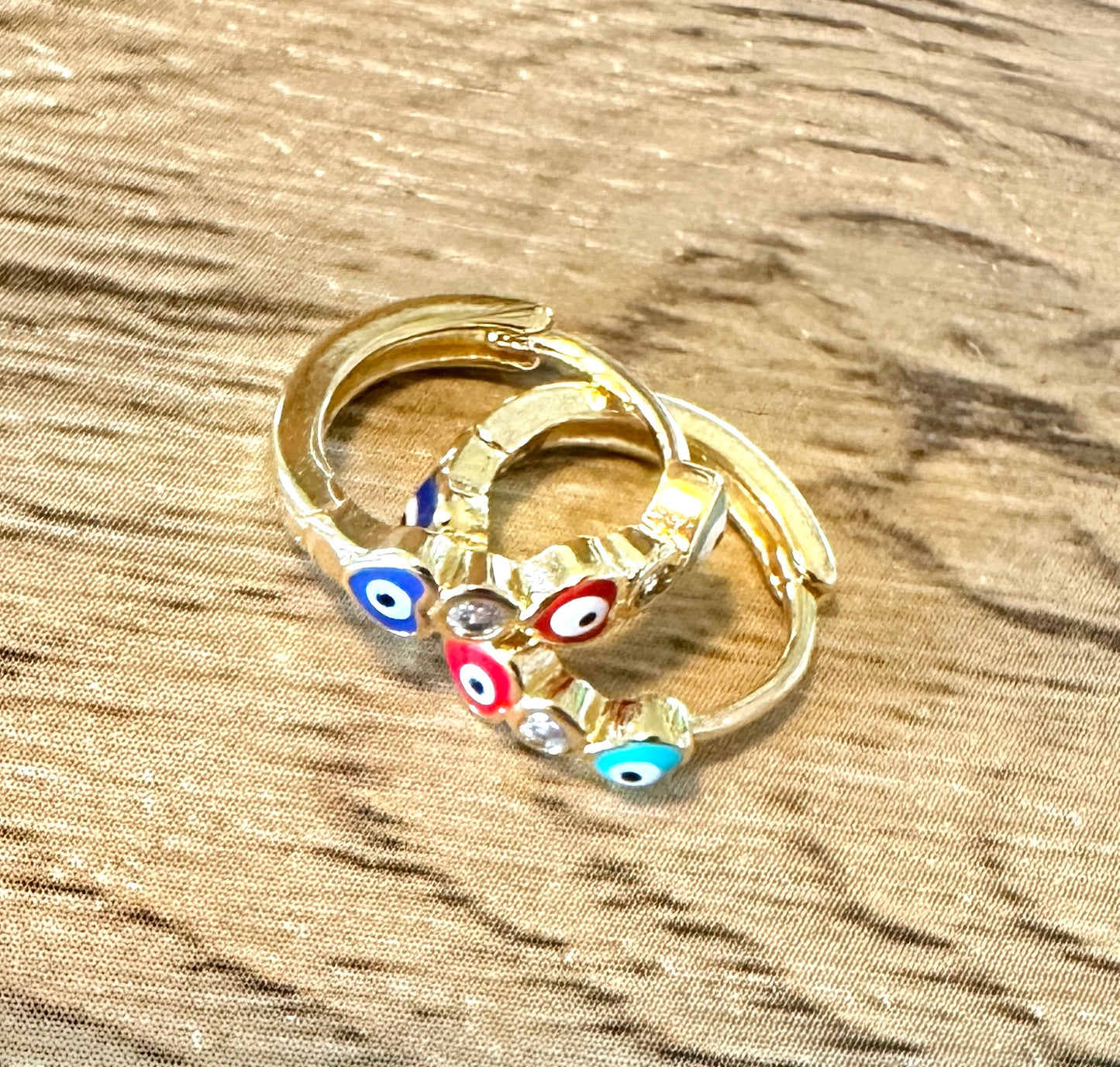 Evil Eye Gold Filled Hoops